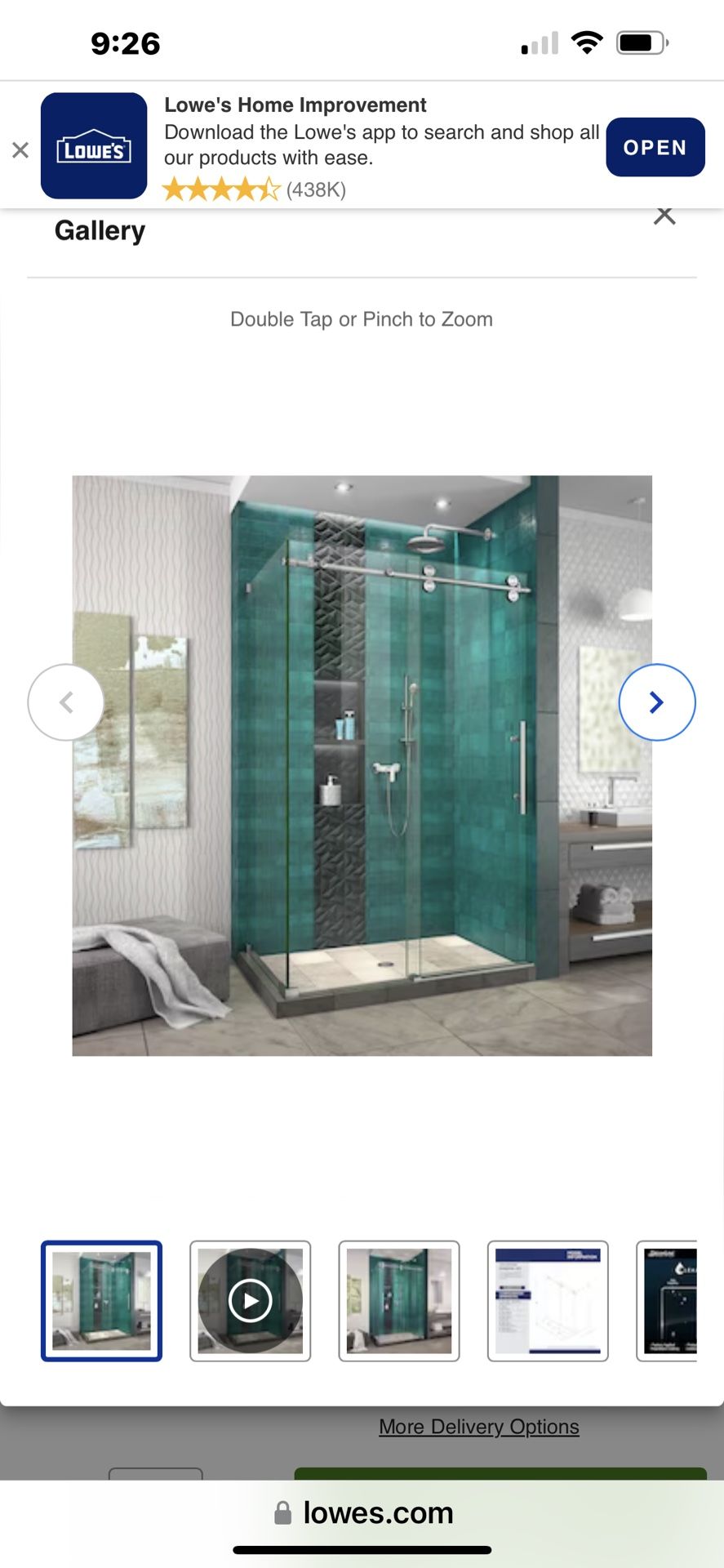 Glass Shower Door Enclosure