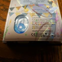 Blue Hd38 Contact Lenses With Case 
