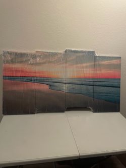 Sunset beach canvas art
