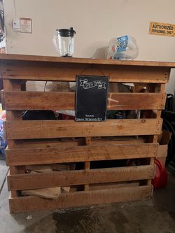 Custom built bar table