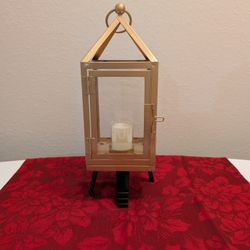 Gold Metal Candle Holder