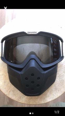 Shark Helmet Face Mask and Goggles