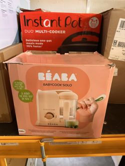 BEABA Babycook Solo 4 in 1 Baby Food Maker, Baby Food Processor Baby Food Steamer, Lrg Capacity 1,100 mL/ 37 oz, 27 Servings in 20 Mins, Auto Steam Co