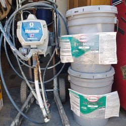 Paint Sprayer With 10 Gallons Of Paint 400