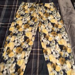 Supreme Yellow Liberty Floral Belted Pant XL SS20