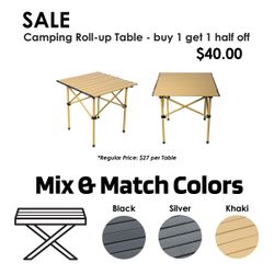 Camping Roll-up Table - Buy 1, Get 1 Half Off