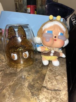 Cry baby bee and Labubu cup