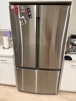 Insignia French Door Refrigerator Stainless Steel counter depth