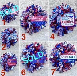 Wreath 4th of July Wreaths $45 Each