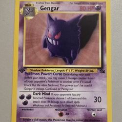 Gengar Fossil Series Pokémon 1st Edition Non Holo 2000 Trading Card 20/62