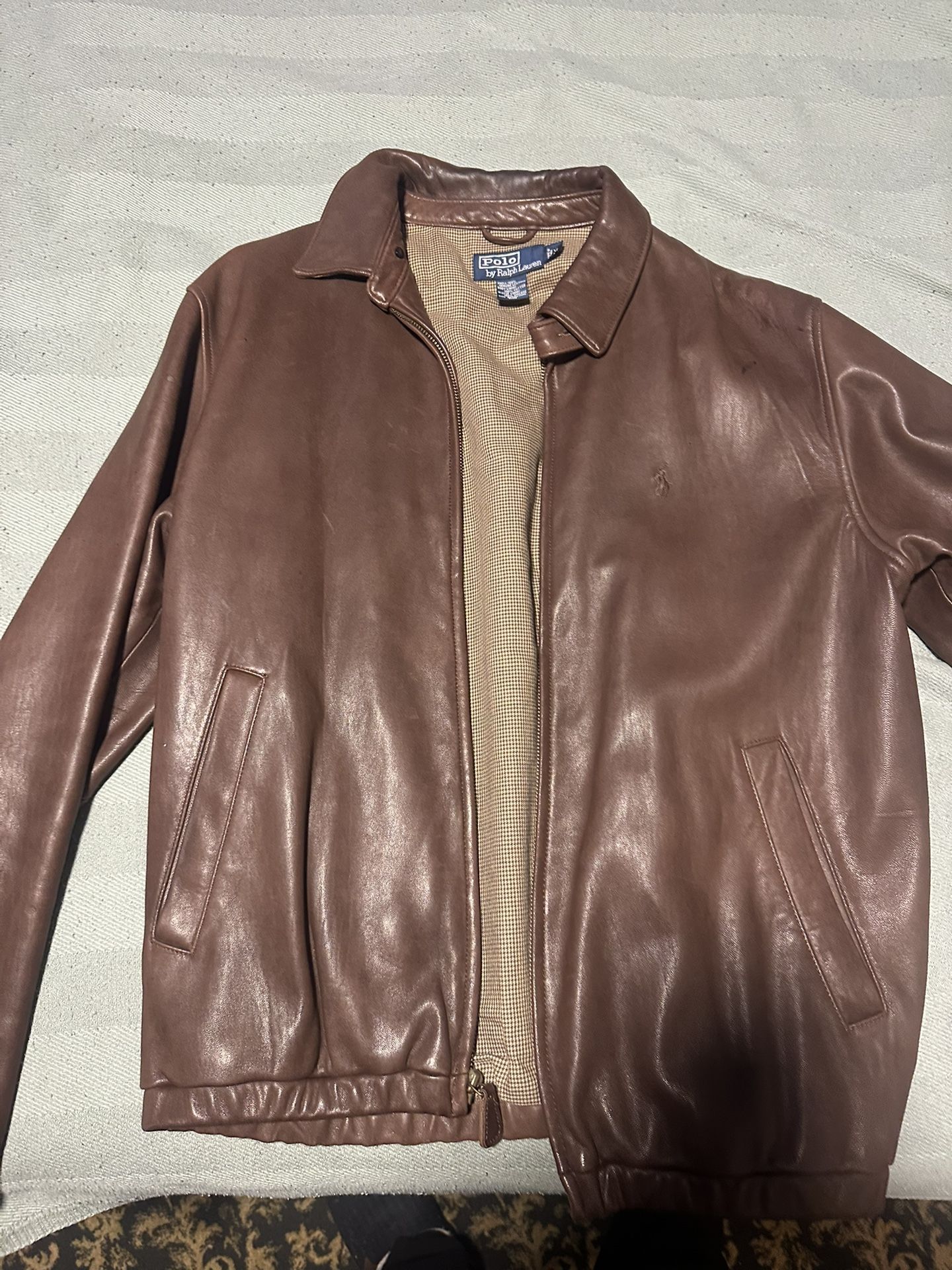 Polo, Ralph Lauren Leather Men's Medium 100% Genuine Leather