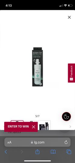 LG LT700P Refrigerator Water Filter