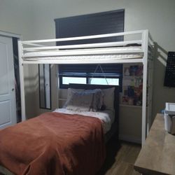 White Loft Bed Twin