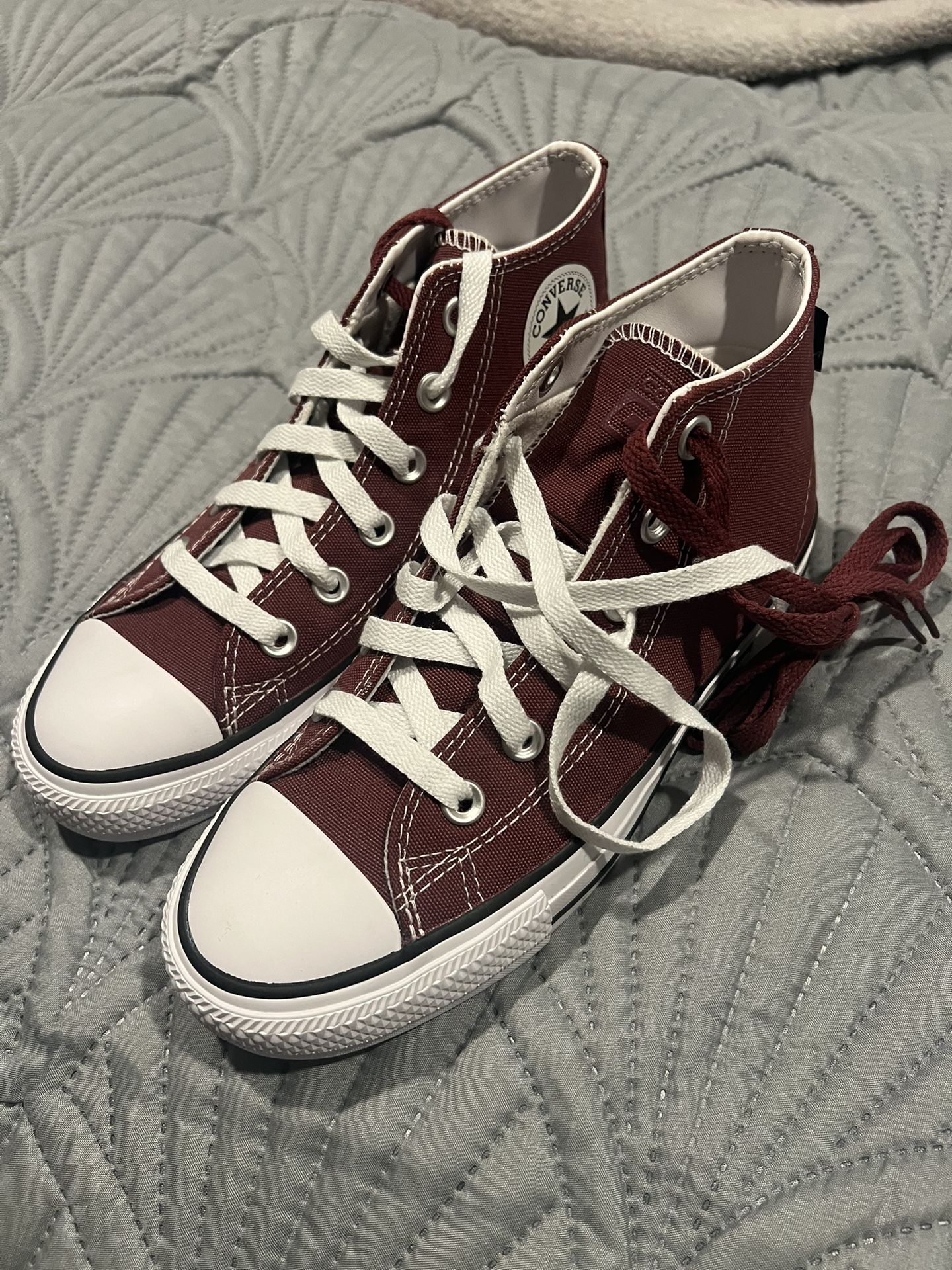 Brand New In Box - Maroon High Top Converse