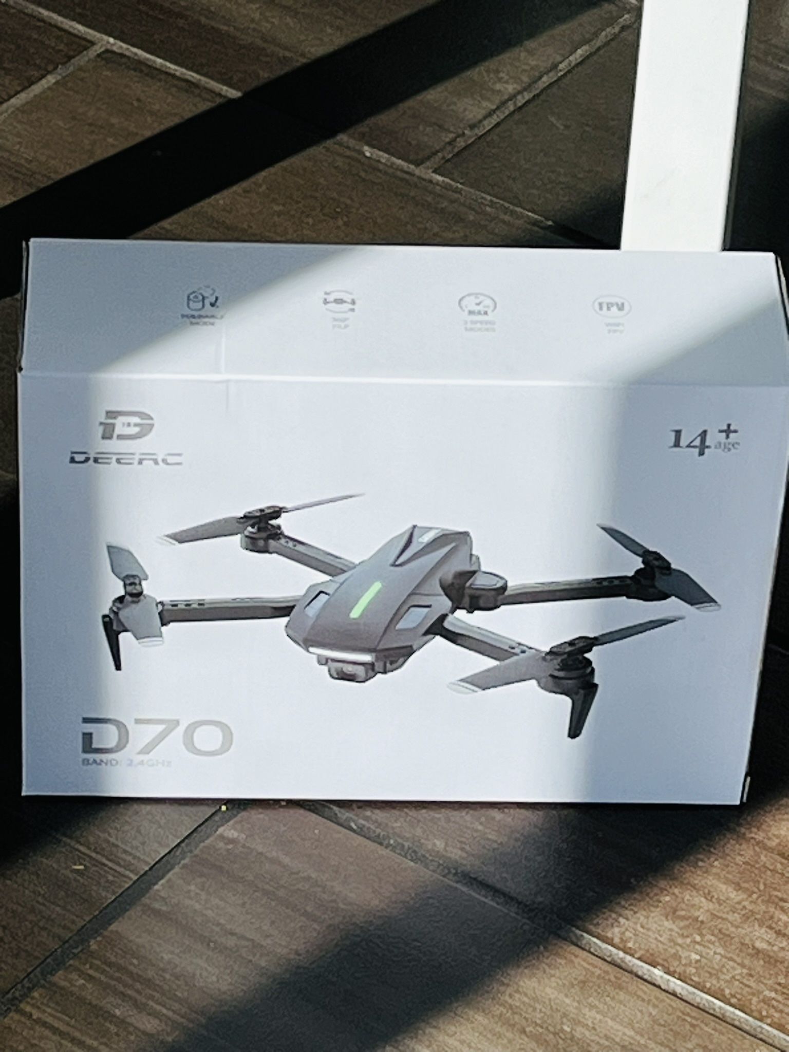 Brand new and sealed DEERC D70 Drone with Camera for Adults and Kids, 720P WIFI FPV RC Quadcopter with Real-Time Transmission, Altitude Hold, All Func