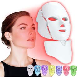 SDKWDH Red Light Therapy for Face, Led Face Mask Light Therapy, 7-1 Colors LED Facial Skin Care Mask