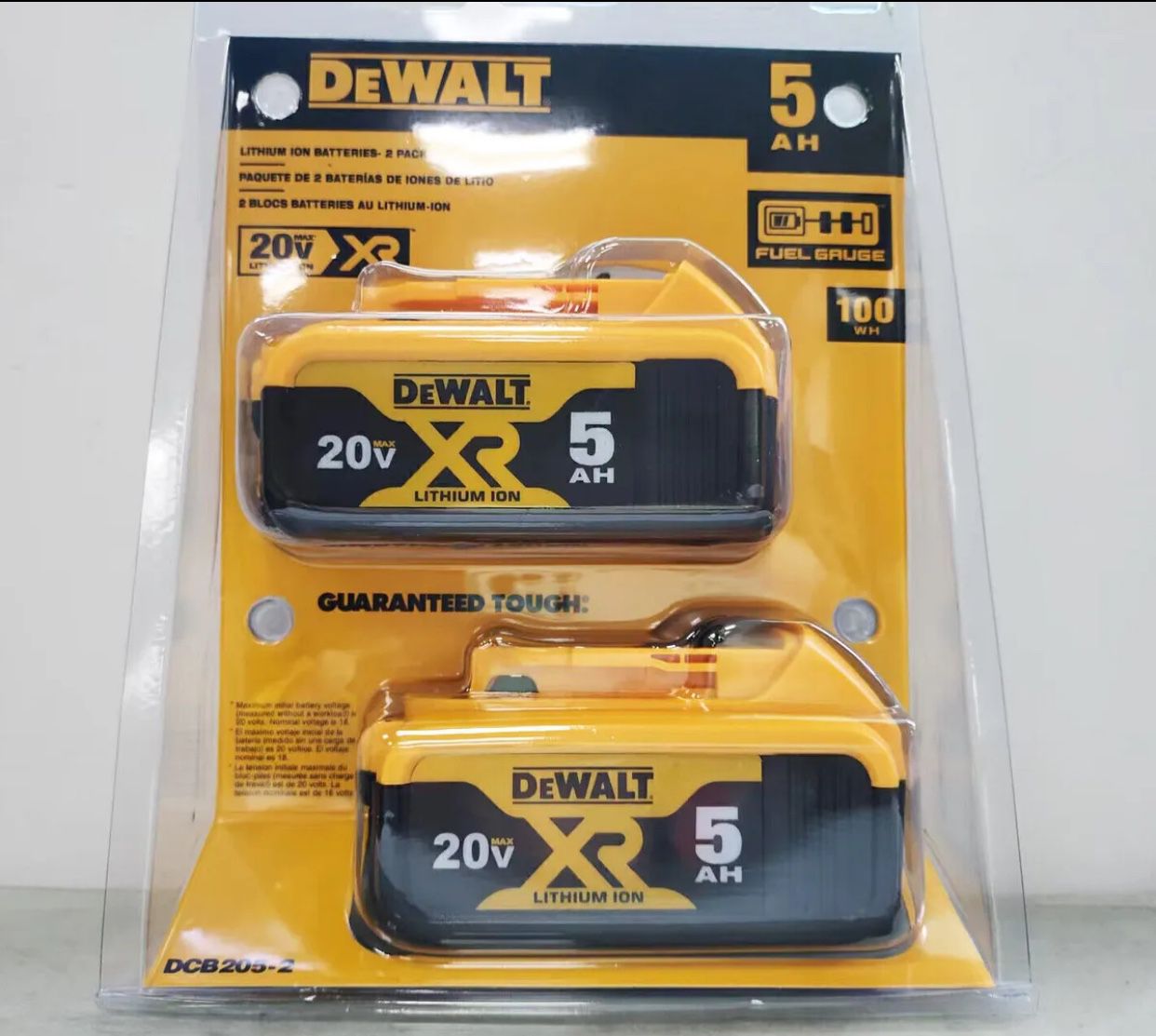Dewalt New Pack X 2 Battery 5ah XR