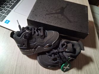 BRAND NEW baby/Toddler Nike Air Jordan 4 Retro 'Black Cat'