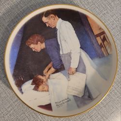 Norman Rockwell "Freedom From Fear" 1976 Limited Edition Collectable Plate 