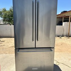 Kitchenaid Counter Depth Three Doors Stainless Steel Fridge 