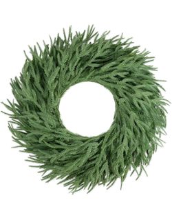 Christmas Wreaths for Front Door, 36 Inch Real Touch Norfolk Pine Wreath Lush & Full, Artificial Winter Xmas Door Wreath, Indoor & Outdoor Holiday Gre