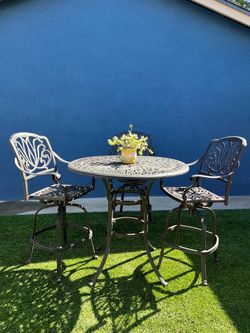 wrought iron patio set