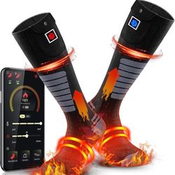 Heated Socks for Men Women 7.4V 22.2WH Battery Upgraded Heating Socks with APP Remote Control for Hunting Fishing Camping Hiking Outdoor Work

￼

￼

￼