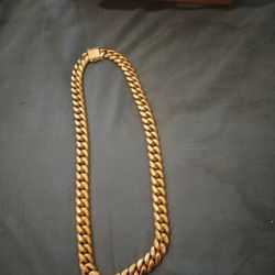 18k Miami Cuban Chain. Real Gold Plated. 20 Inches