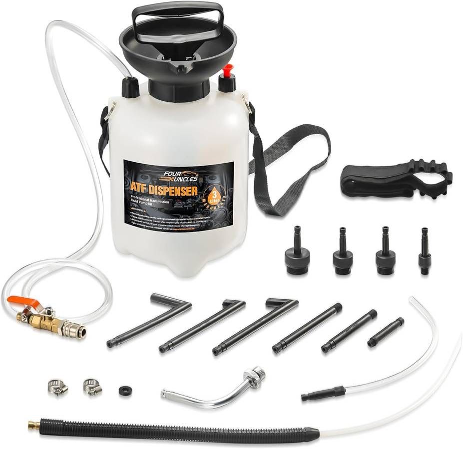 new 3L Transmission Fluid Pump - Manual Fluid Transfer Pump with 12 pcs ATF Adapters for Automotive Use, Transmission Fluid Transfer Pump kit Effort