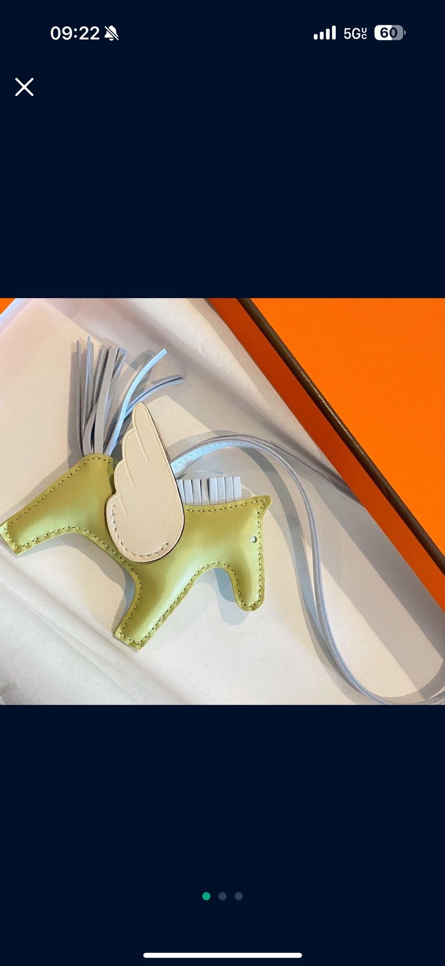 Authentic New Hermes PM Rodeo Pegasus Pegase Bag Charm