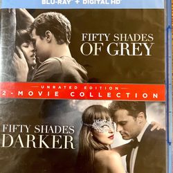 NEW FIFTY SHADES OF GREY 1 & 2 BLU-RAY MOVIES. NO DIGITAL