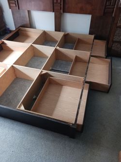 King size storage bed frame