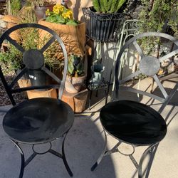 2 Metal Chairs 