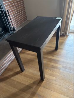 Expandable Dark Brown Wood Table