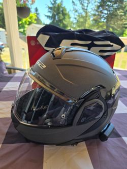 Concrete Gray LS2 Advant II modular helmet - 3XL