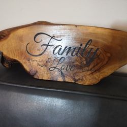 Italian Wood Family Love Piece