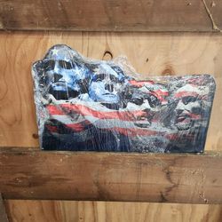 Mount Rushmore Monument President Heads Steel Metal Sign 