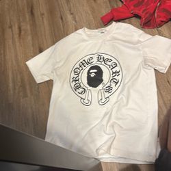 Chrome heart x BAPE collab shirt