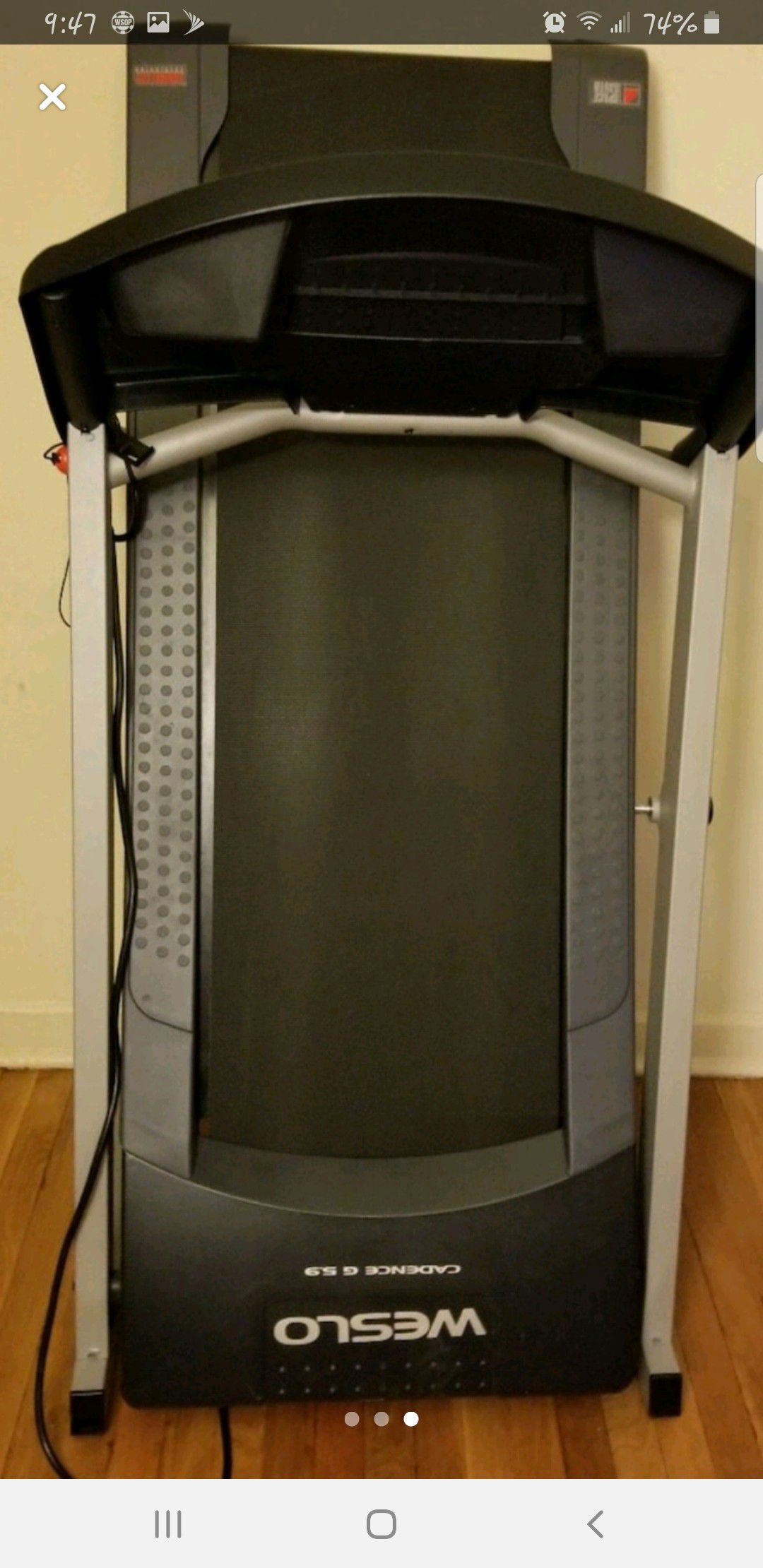 Weslo electric treadmill good condition