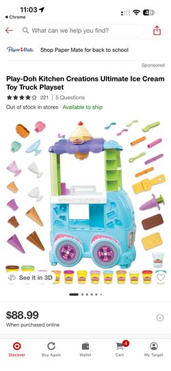 PlayDoh Ice cream toy truck