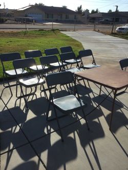 Folding Chairs and Card Table Set