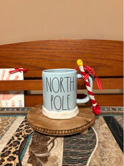 Rae Dunn North Pole Mug/Stirrer