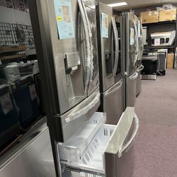 Refrigerator-LG Open Box Glass Door French Door With 1 Year Warranty 