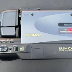 Vintage Sharp VL-L62U SlimCam Camcorder 12x Zoom w/ Charger Battery Case