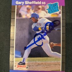 Gary Sheffield signed rookie card 