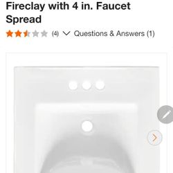 Fiona 7.28 in. Pedestal Sink Basin in White Fine Fireclay with 4 in. Faucet Spread