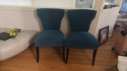 Turquoise dinner chairs