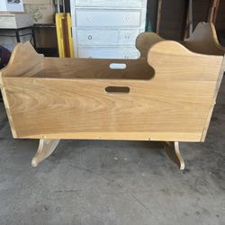 Solid Wood Baby Cradle