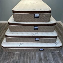 Full Organic Cloud Edition Europillow Top 12inch Mattress!!