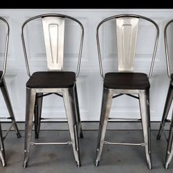 4 Bar Counter Stools Chairs